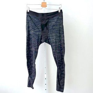 Lululemon Mens Surge Light Tight Tiger Camo Multi Black Running Leggings XL